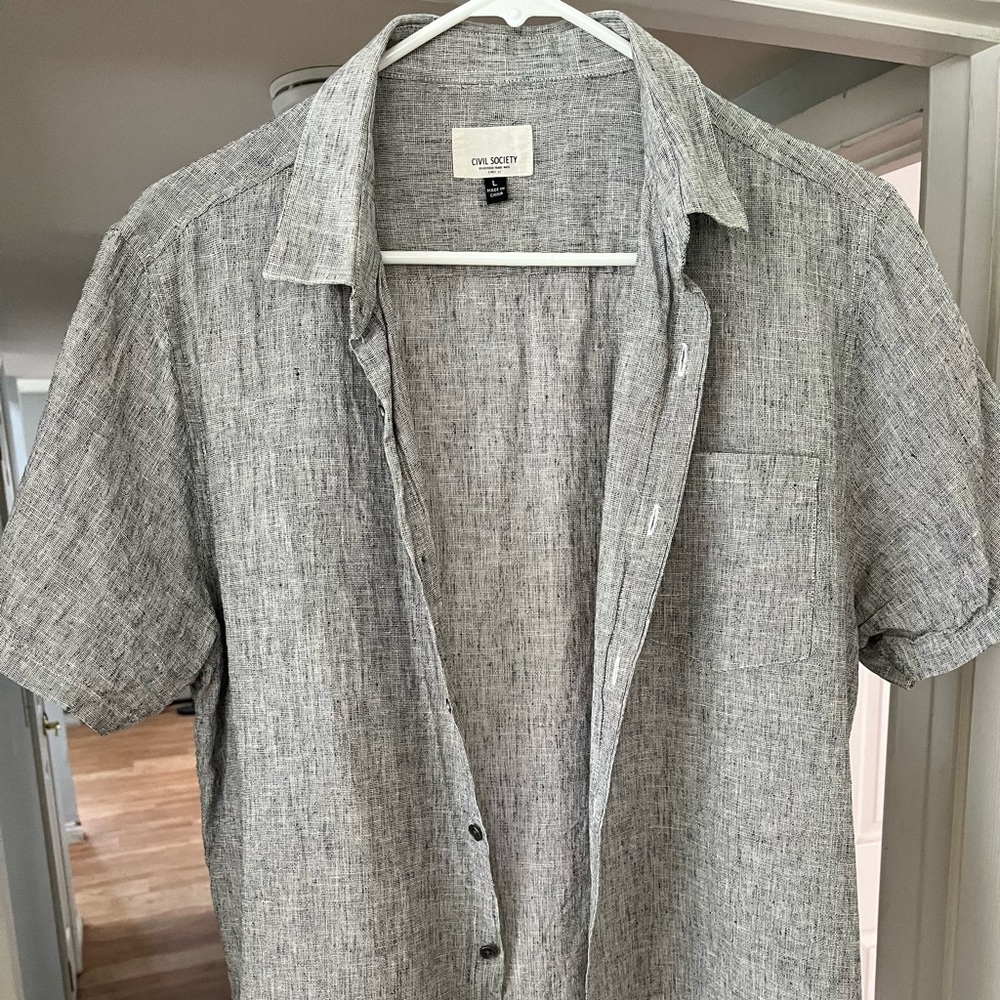 Civil Society mens short sleeve button down
